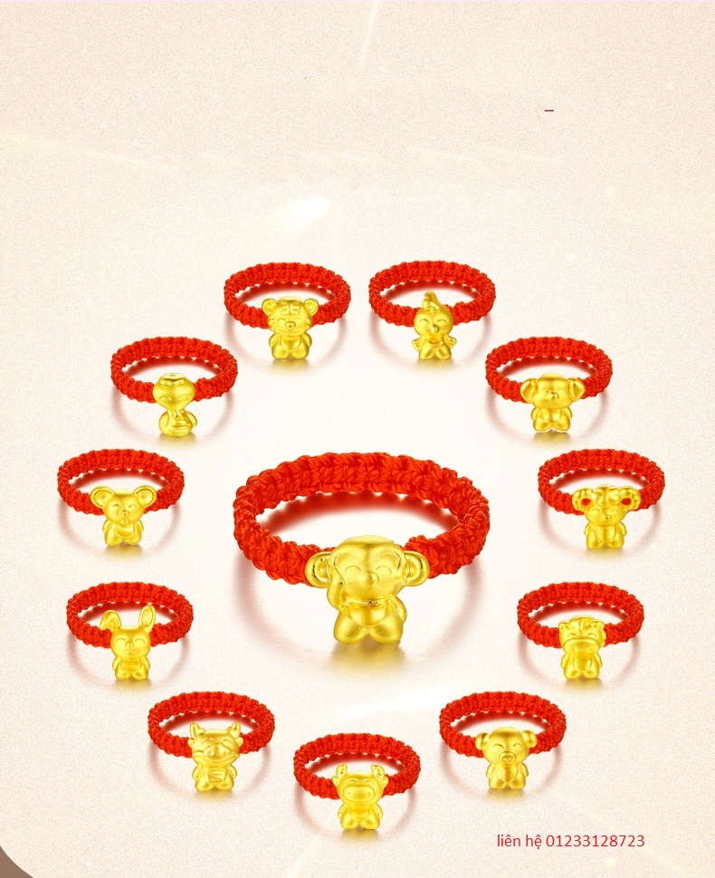 Charm 12 con giáp vàng