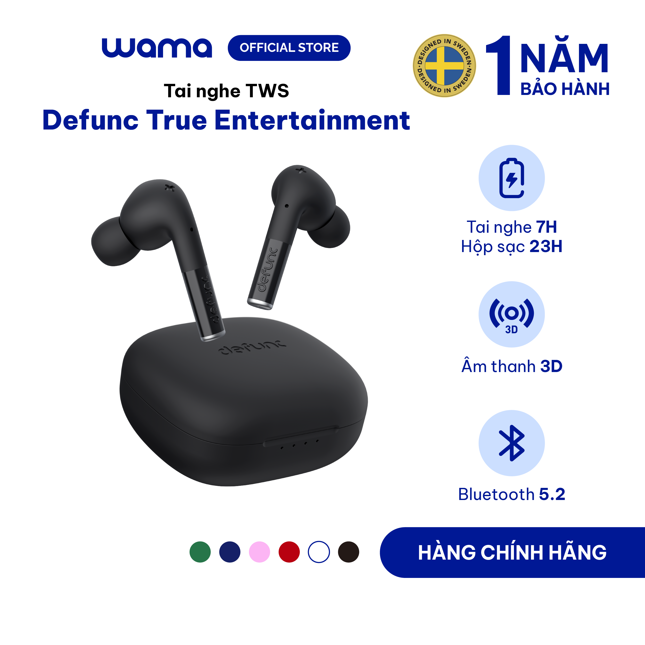 Tai nghe TRUE ENTERTAINMENT TWS Earbuds Defunc