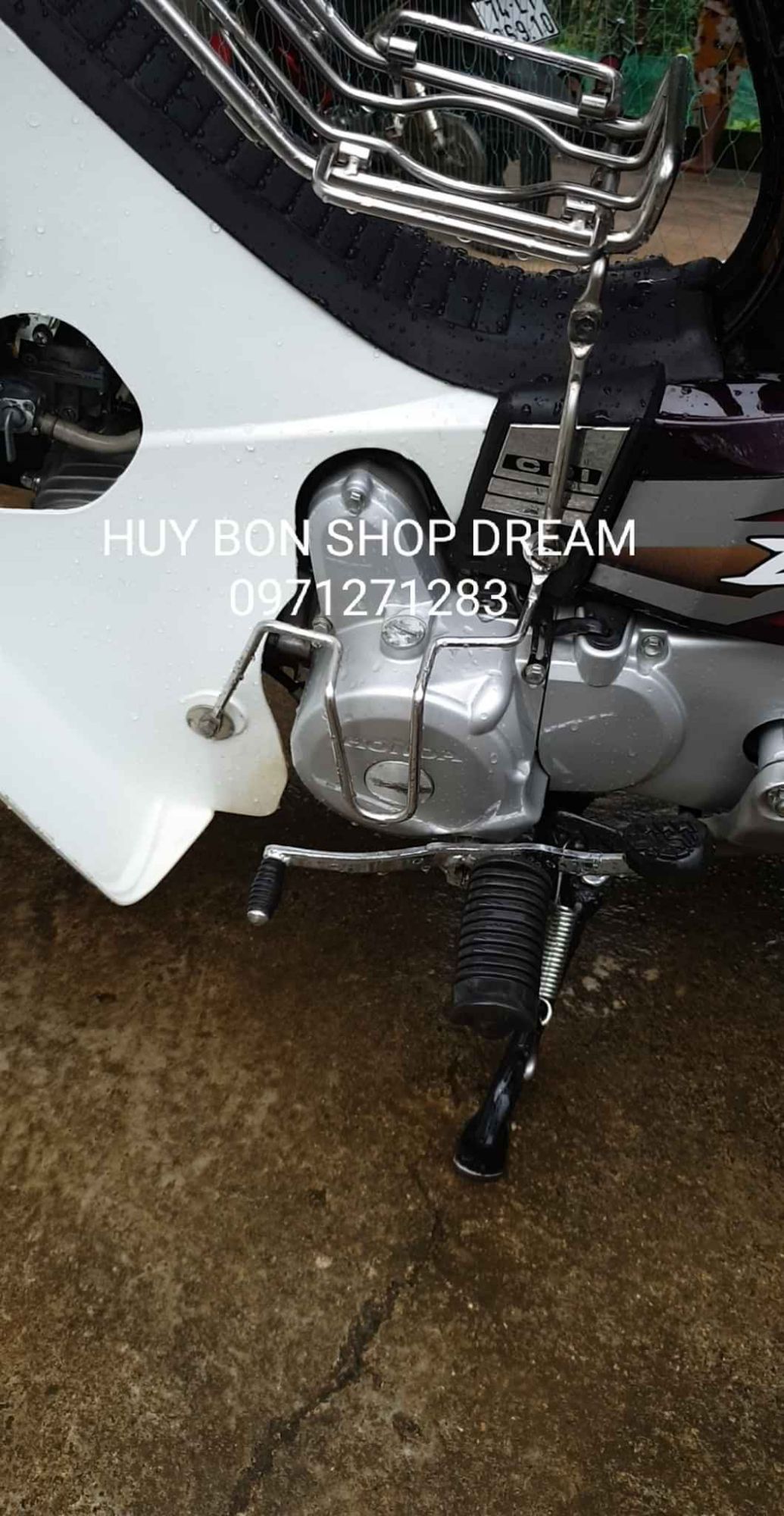 Bảo vệ máy xe Dream Việt loại dài