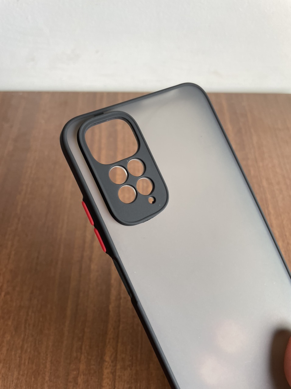 Ốp lưng cho Xiaomi Redmi Note 12 Pro 4G nhám viền màu che camera (đen)