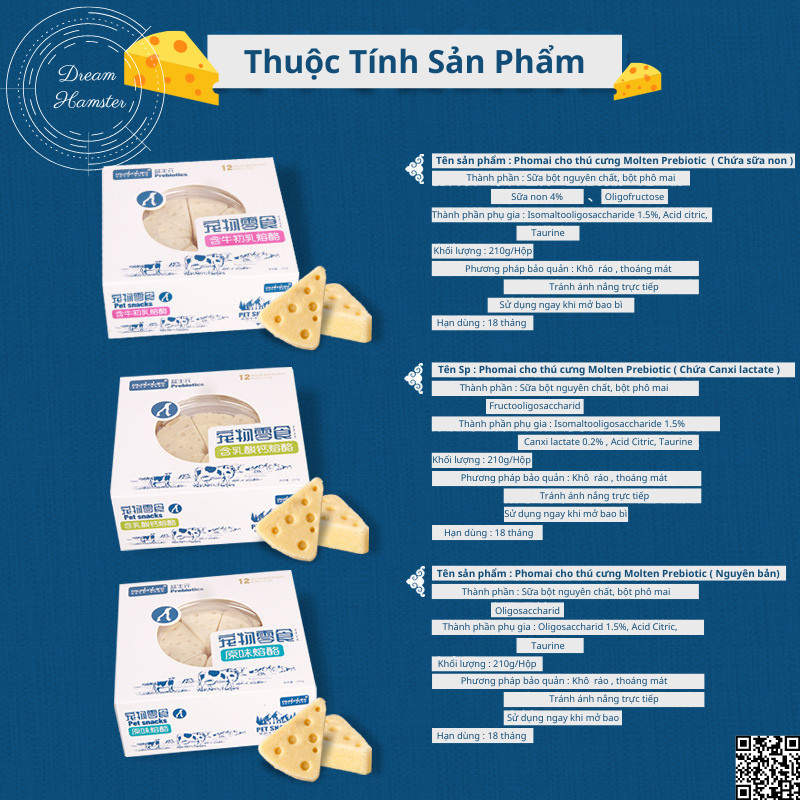Phô mai đông khô Monbab, thức ăn cho thú cưng