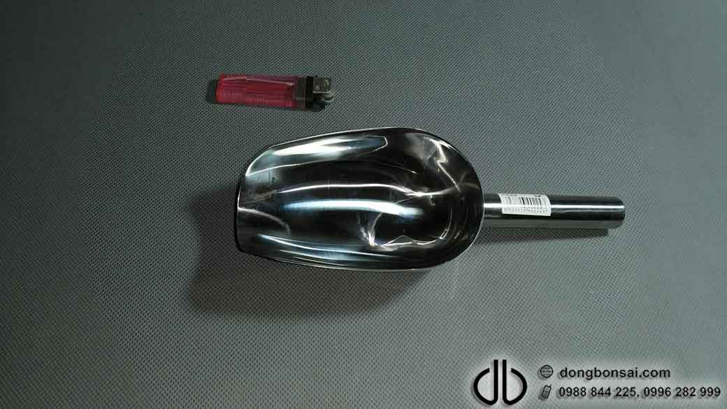Muỗng xúc đất thay chậu chất liệu inox size 12cm