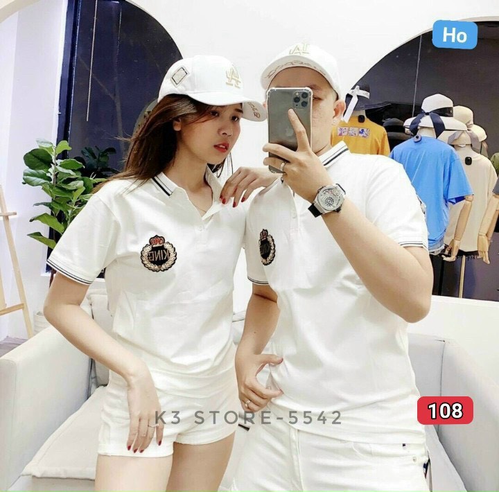 [HCM]Áo thun nam nữ tay ngắn cổ bẻ phong cách hàn quốc - áo thun cặp nam nữ có cổ in hình siêu đẹp - áo thun nam nữ vải đẹp mịn thun co giãn đường may chắc chắn thời trang Julyshop94 JS1000108