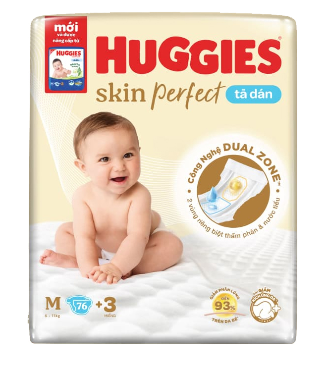 Tã dán Huggies M76/S80/L44/NB1-108