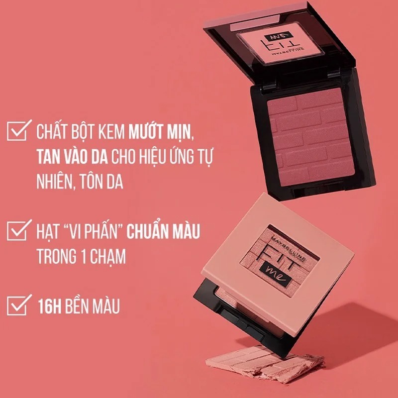 Phấn Má Hồng Maybelline Mịn Lì Chuẩn Màu 4.5g