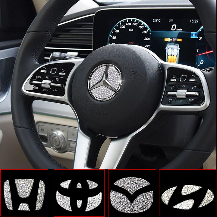 Logo Đính Đá Gắn Vô Lăng Mercedes