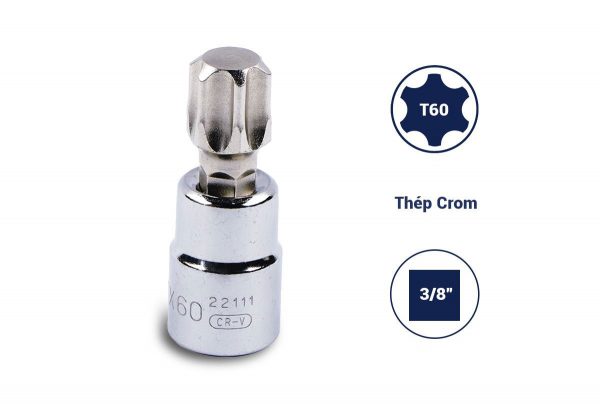 Đầu tuýp mũi sao 3/8" SATA