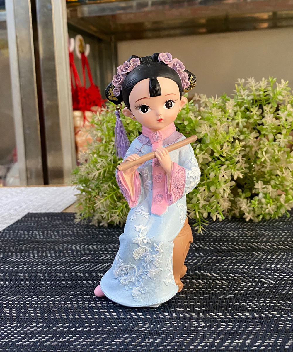 [HCM]Tượng thiếu nữ ngồi thổi sáo 15cm