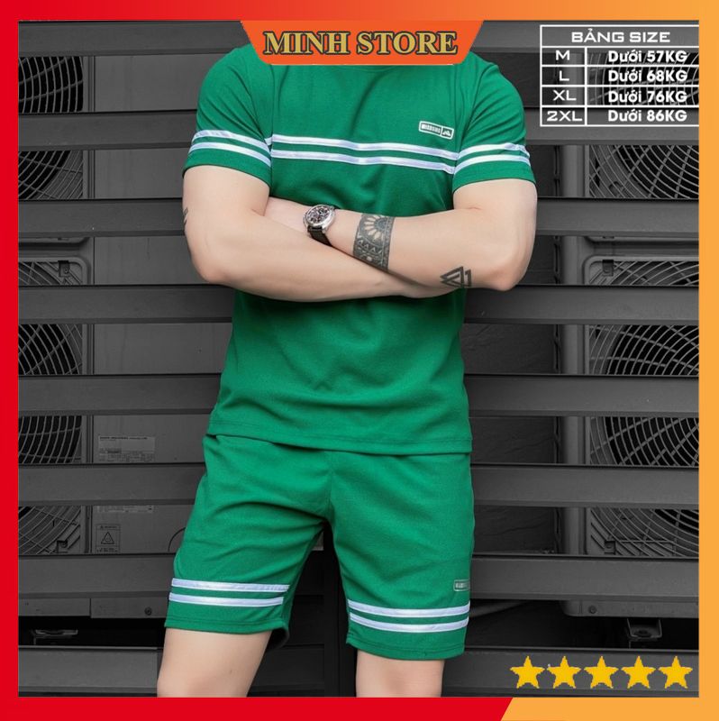 Bộ thể thao nam viền chất tổ ong cao cấp bộ cộc nam cotton mặc nhà siêu đẹp bo10 - minhstore