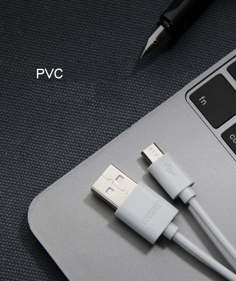 Cáp sạc Romoss CB05 Micro USB V8/2.1A (Trắng) Loại Dài 1m và Dài 0.3m