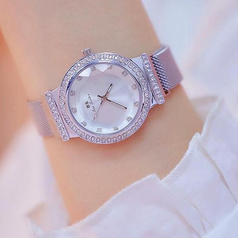 Đồng hồ nữ đính đá thời trang BS FA1591 dây nhuyễn khóa nam châm sành điệu