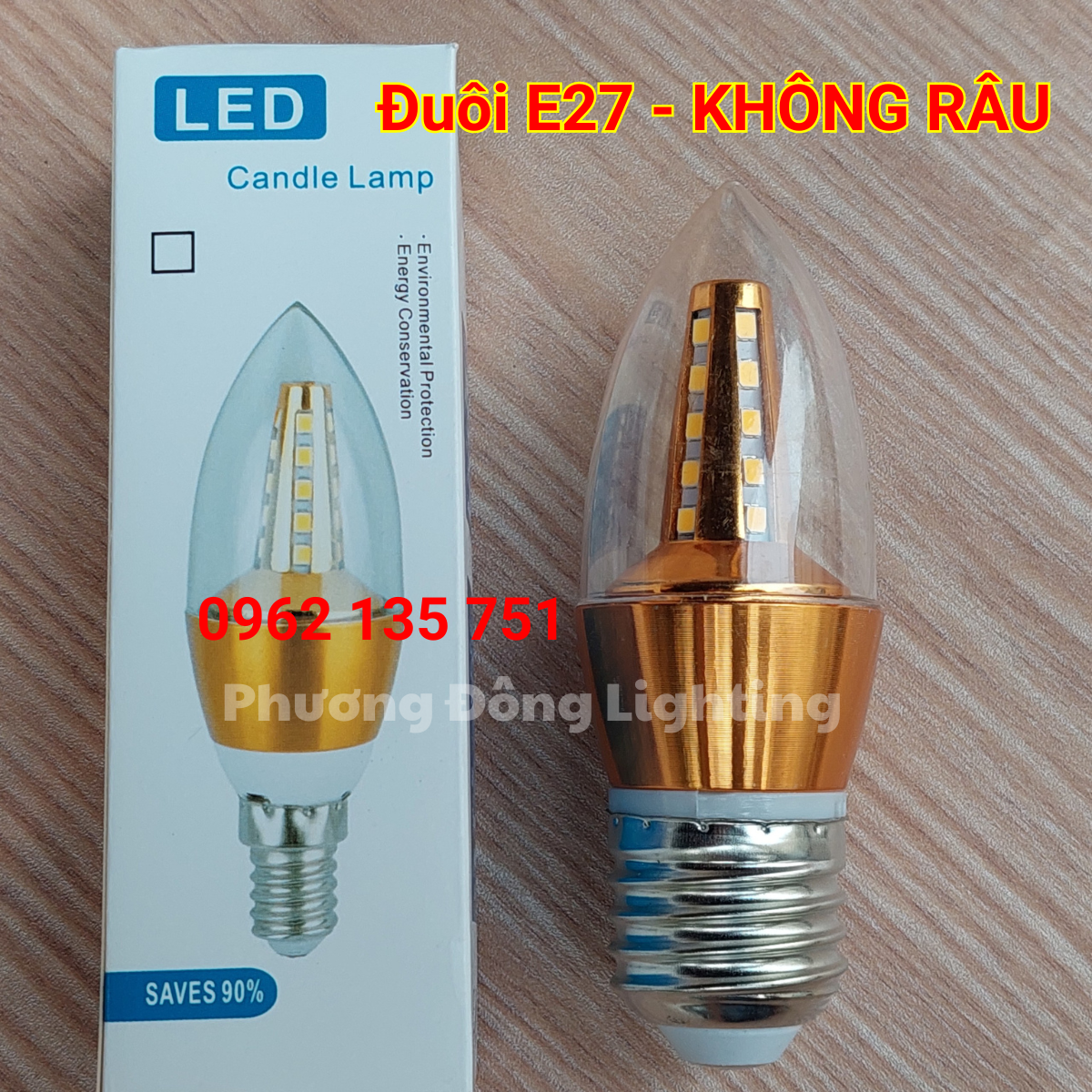Bóng Đèn LED Nến (Quả Nhót) Dùng cho Đèn Chùm - Đuôi E14, E27