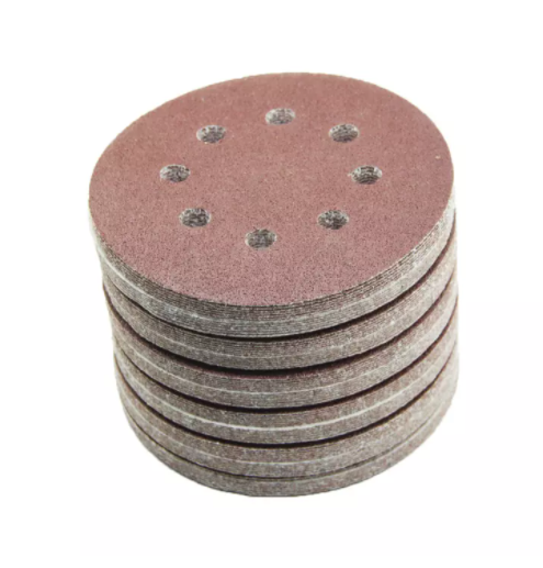Giấy nhám tròn 8 lỗ tự dính 100 tờ - 5 inch 125mm - #120 - #150 - #180 - #240 - Hàng chính hãng cao cấp