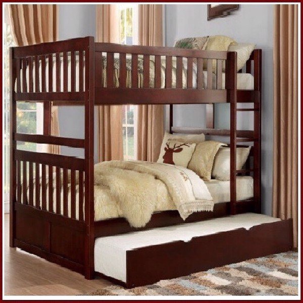 Giường 3 tầng unit gỗ tự nhiên - tiết kiệm diện tích - người lớn có thể sử dụng