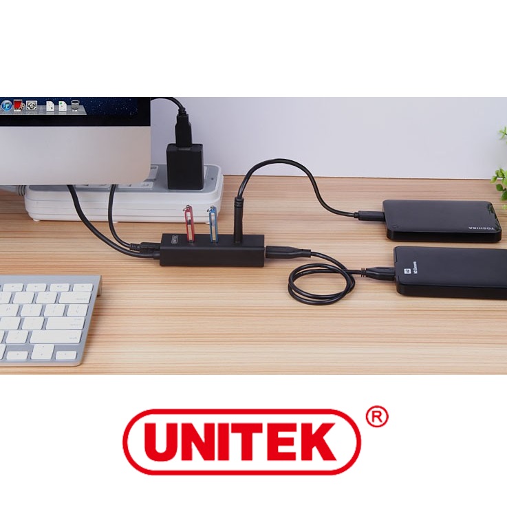 Bộ chia 4 cổng HUB USB 3.0 Unitek Y-3089
