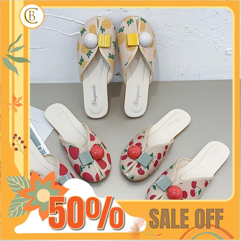 (Hàng Sẵn) Dép Sục Ulzzang In Hình Hoa Quả Cute( Size Hơi Bé)