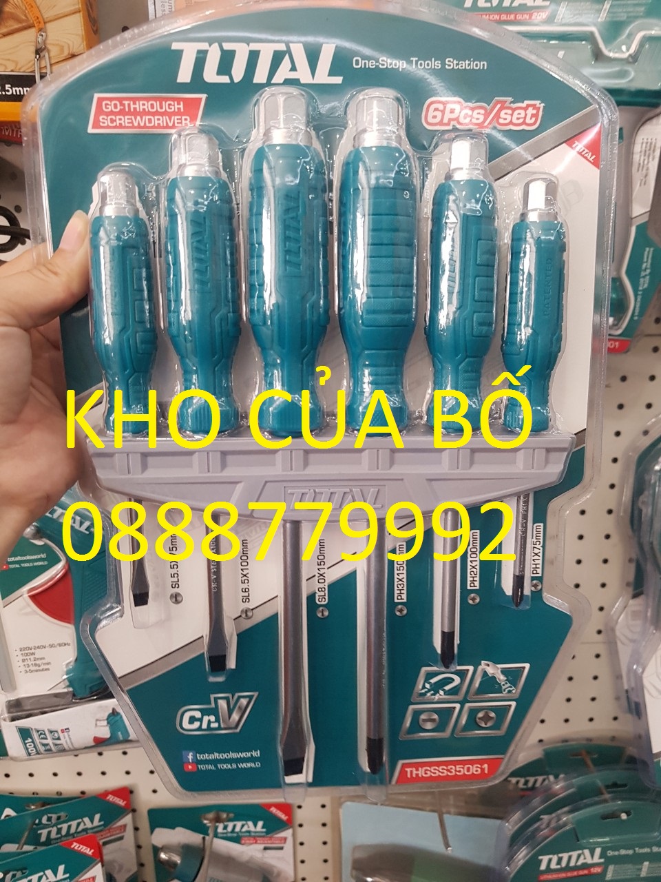 Bộ 6 tua vít đóng xuyên TOTAL THGSS35061