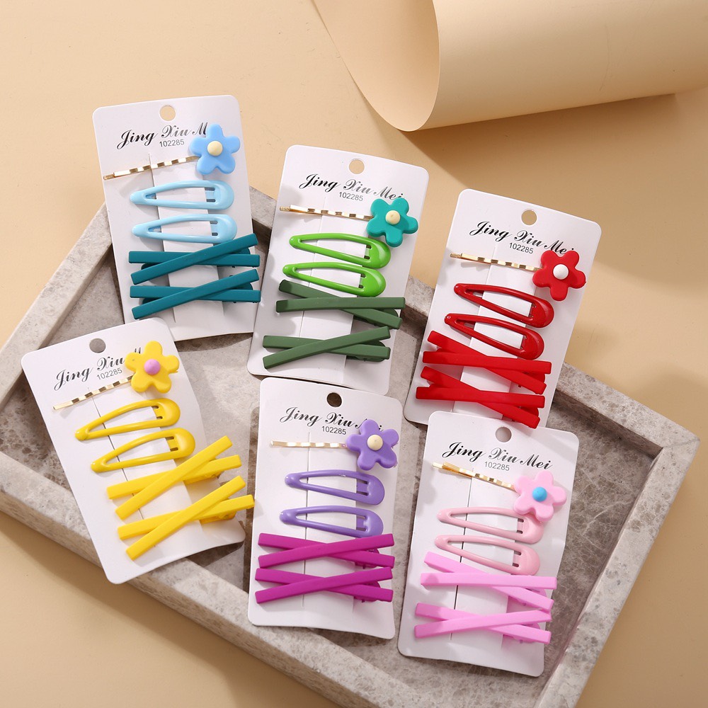 Kẹp tóc 5 món, set kẹp tóc bé gái 5 món (nhiều màu)