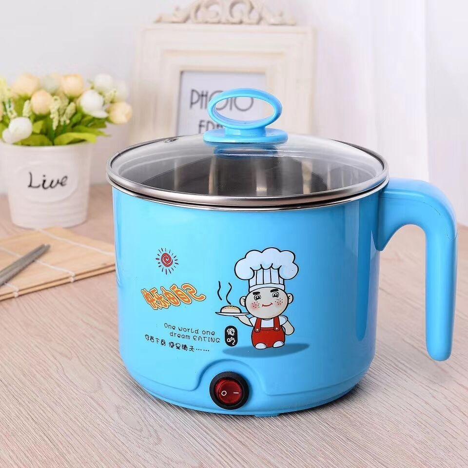 Nồi Lẩu Điện Mini Đa Năng 2 in 1 , Nồi lẩu mini đa năng/nồi lẩu mini giá rẻ 2 trong 1 siêu tốc 1.6L - Nồi lẩu mini 2 trong 1 siêu tốc/nồi lẩu điện mini giá rẻ 1.6L, Nồi nấu cháo cho trẻ - Ca lẩu điện mini Nấu mì SIÊU NHANH loại to kèm vỉ hấp luộc