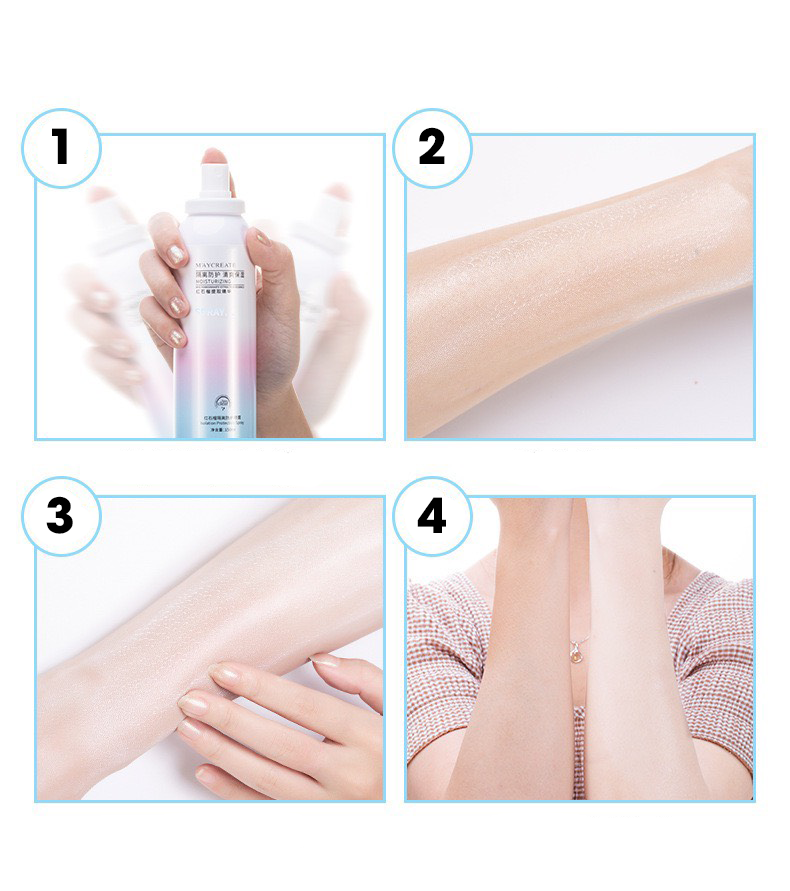 Xịt Chống Nắng Trắng Da Maycreate 150ml