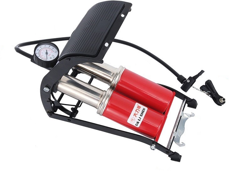 Bơm chân xe máy, xe oto, xe đạp loại 2 Piston đa năng