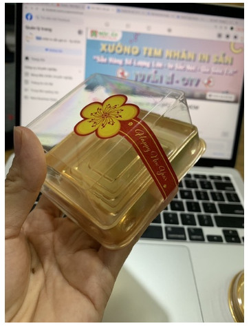100 Tem Dán Hoa Mai Happy New Year, Nhãn dán Tết