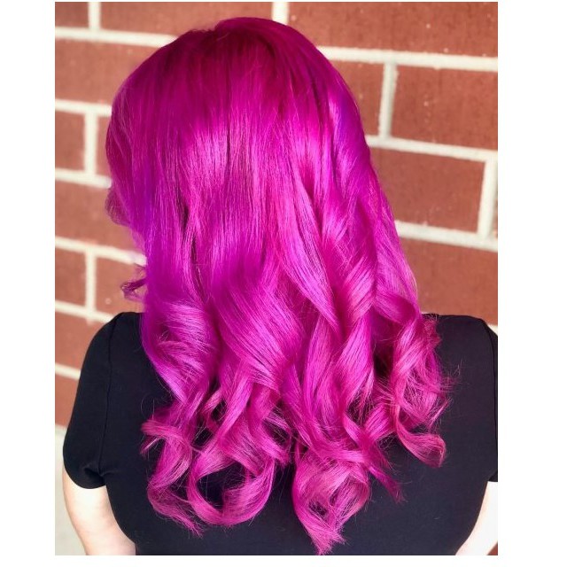 nhuộm tóc màu hồng cánh sen magenta