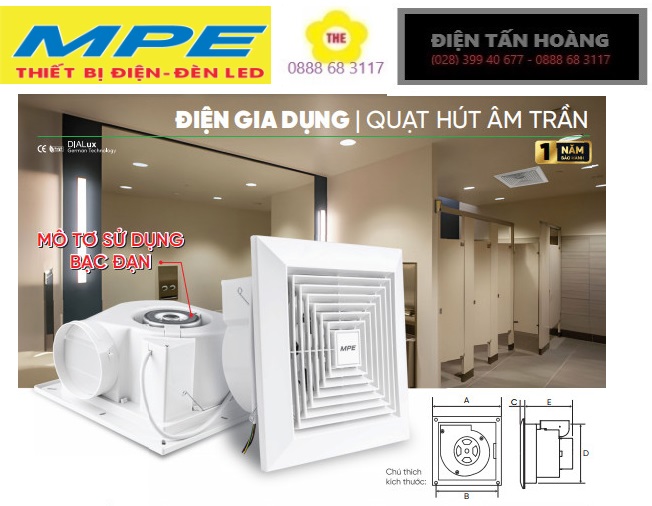 [HCM]QUẠT HÚT ÂM TRẦN MPE AFC-130 ( lỗ chừa 200*200mm ) AFC2-130 / AFC--250 ( lỗ 250*250mm ) / AFC-300  ( lỗ 292*292mm ) --- AFC130 / AFC250 / AFC300 / AFC / AFC2