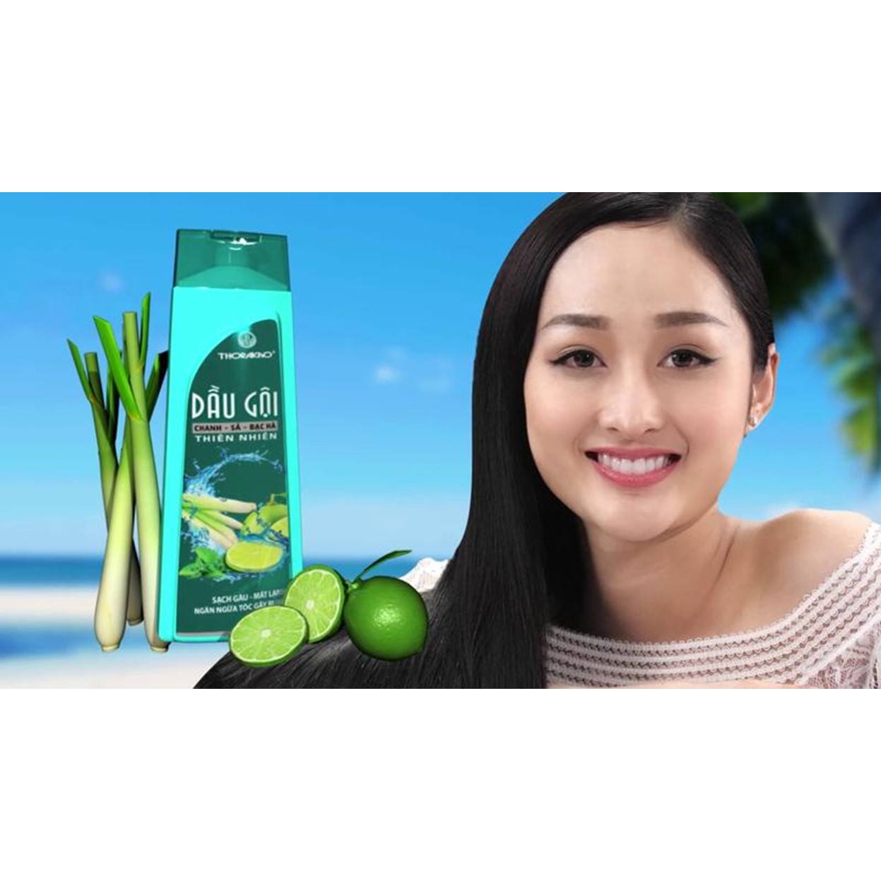 Dầu Gội Chanh - Sả - Bạc Hà Thorakao 400ml