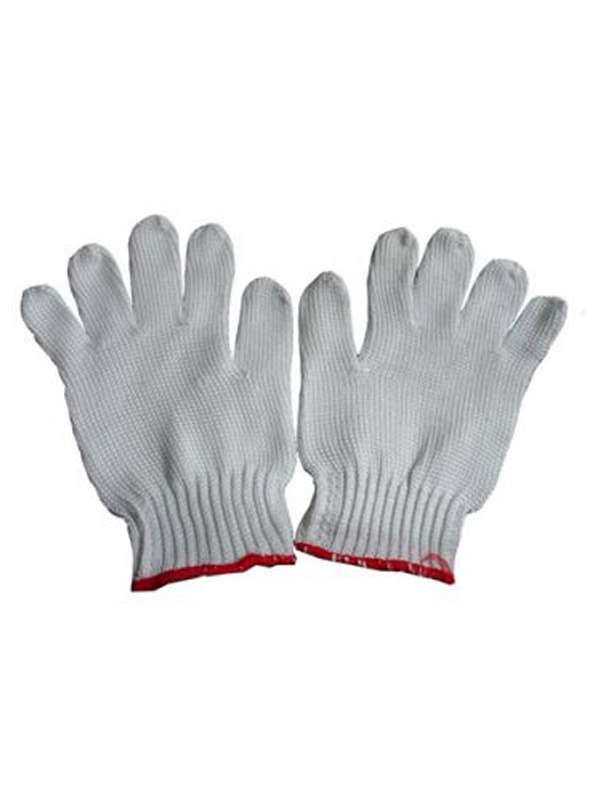 combo 10 đôi găng tay lao động len trắng.