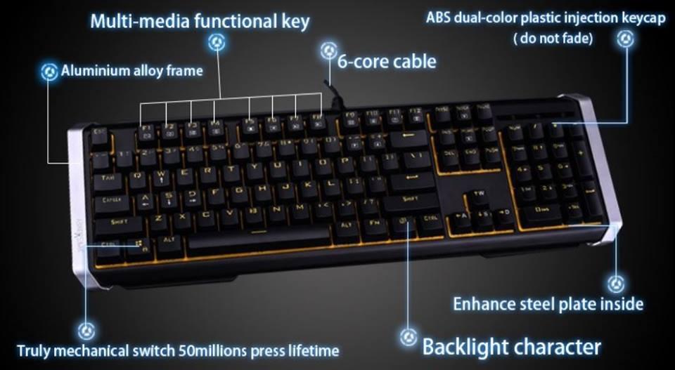 Phím cơ James Donkey 612 Black Blue Switch Kailh