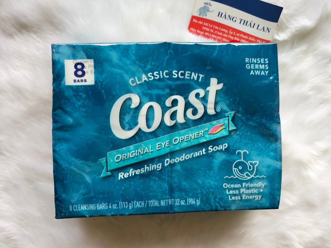 Xà bông cục coast mỹ lốc 8 cục x 113g- xà phòng coast
