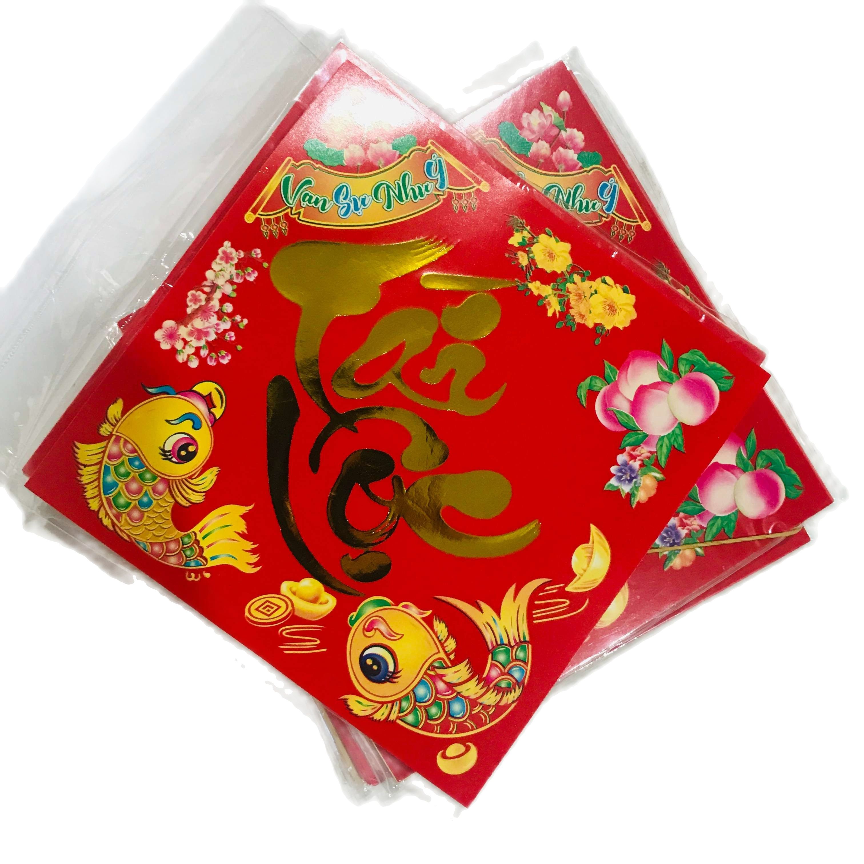 SET 10 Tờ Giấy Dán Dưa Chữ Giấy decal (có keo dán, nhiều mẫu, nhiều cỡ)