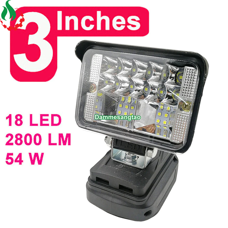 Đèn led siêu sáng chân pin makita có USB (Không pin)