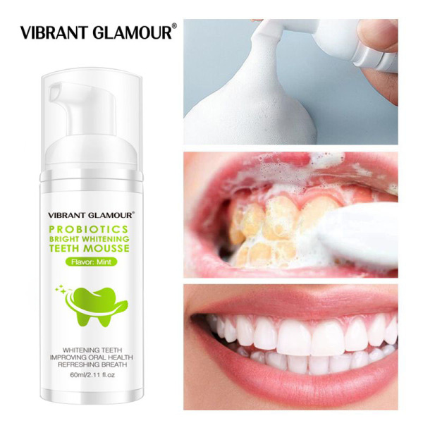 Mousse Tẩy Trắng Răng Khử Mùi Hôi Miệng Làm Sạch Răng Vibrant Glamour Whitening Teeth Oral Treatment cao cấp