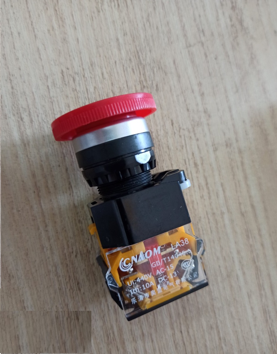 Combo 10 Nút ấn dừng khẩn cấp LA38-11ZS, Nút ấn khẩn cấp Emergency STOP phi 22mm