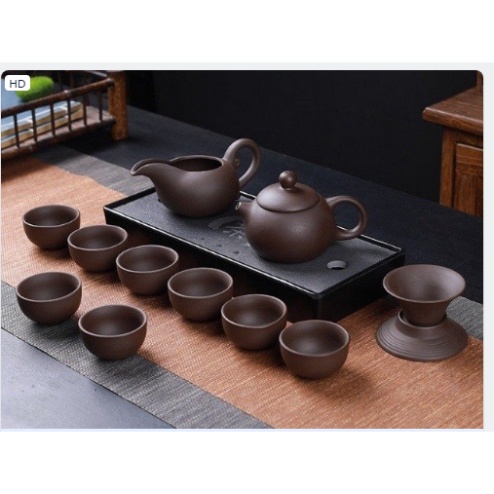 Bộ ấm pha trà tử sa phong cách cổ xưa - Bộ trà đạo đơn giản - Bộ pha trà tử sa kiểu dáng cổ xưa