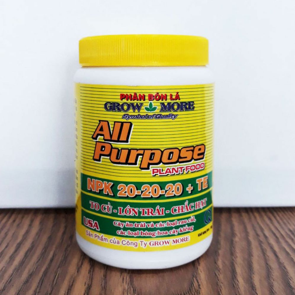 Phân bón growmore npk 20-20-20 dưỡng cây hũ 100gr