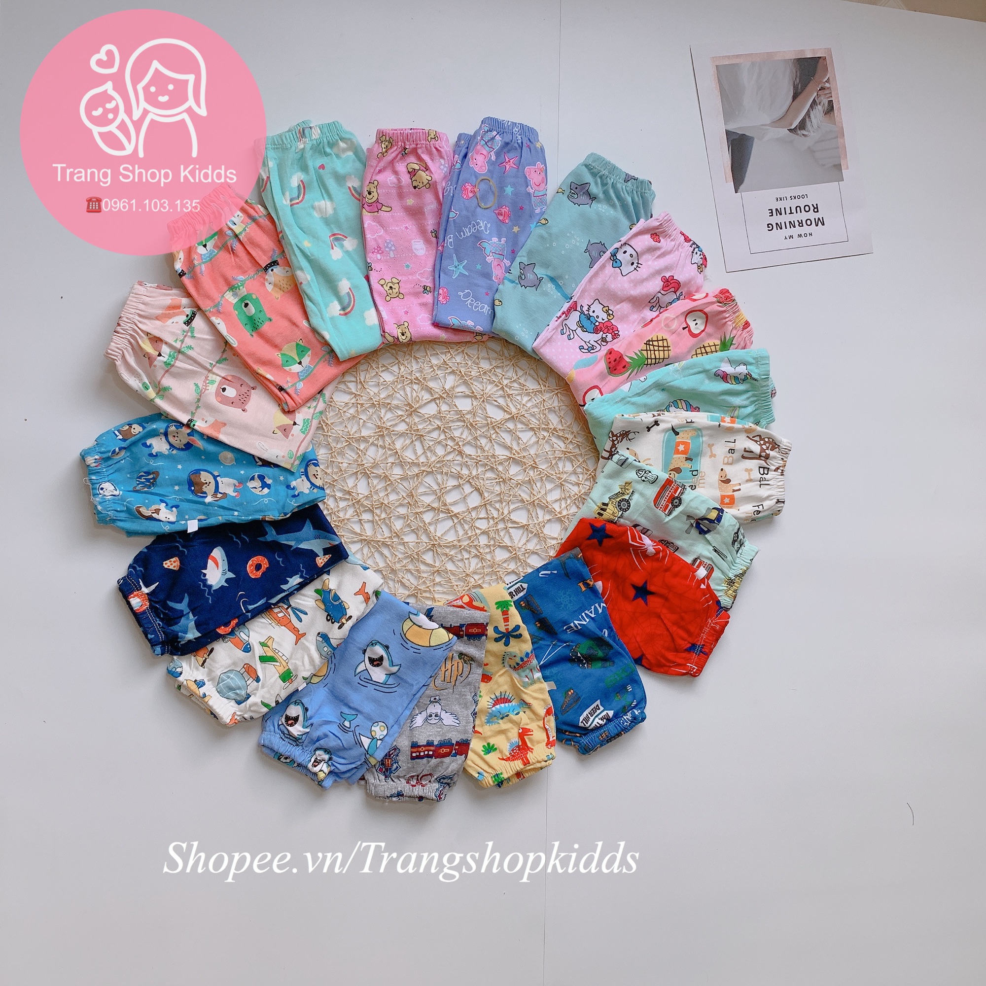 Set 10 Quần Chục Dài BoZip Xuất Xịn Cho Bé