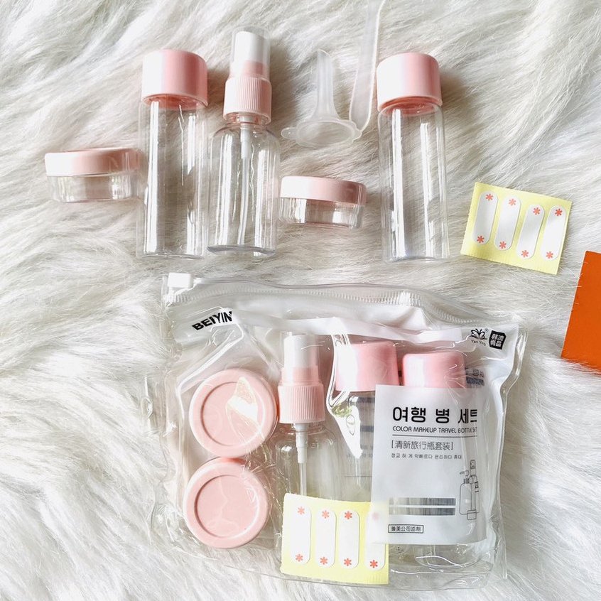 Bộ chiết mỹ phẩm du lịch 5 món tiện lợi (hình tự chụp) 2 màu