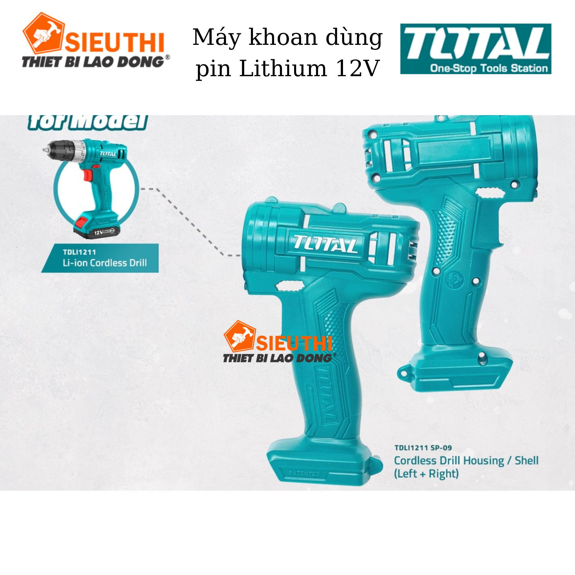 TOTAL Máy khoan dùng pin Lithium 12V TDLI1211 <HÀNG CHÍNH HÃNG>