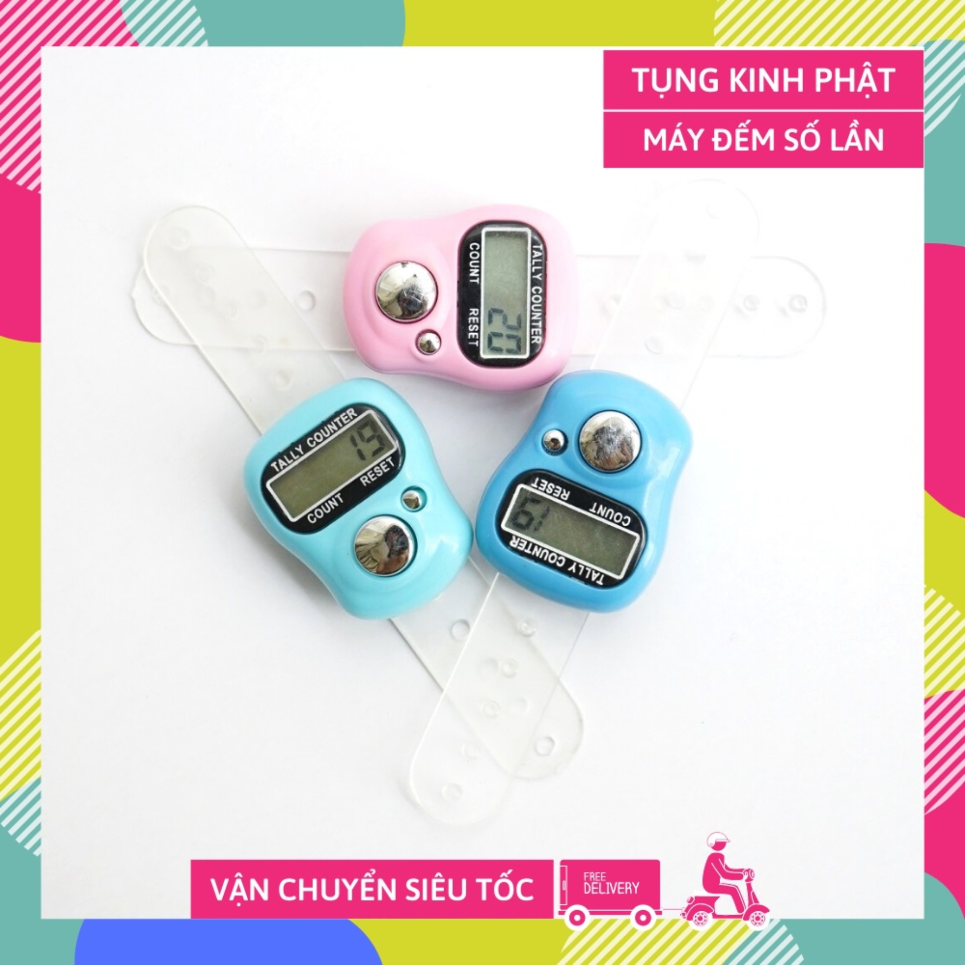 Máy đếm tụng kinh niệm Phật bấm đếm số lần tụng kinh chú