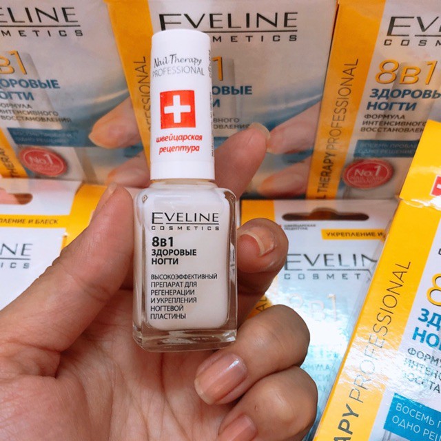 [HCM]Sơn Dưỡng Móng Eveline 8 in 1  Nga