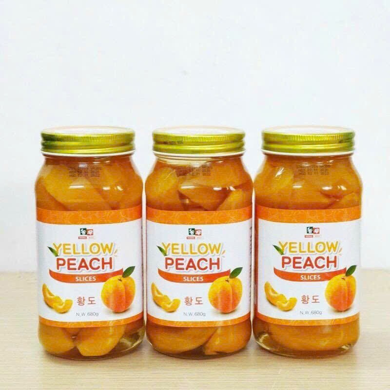 Đào Ngâm Yellow Peach Hàn Quốc Lọ 680g