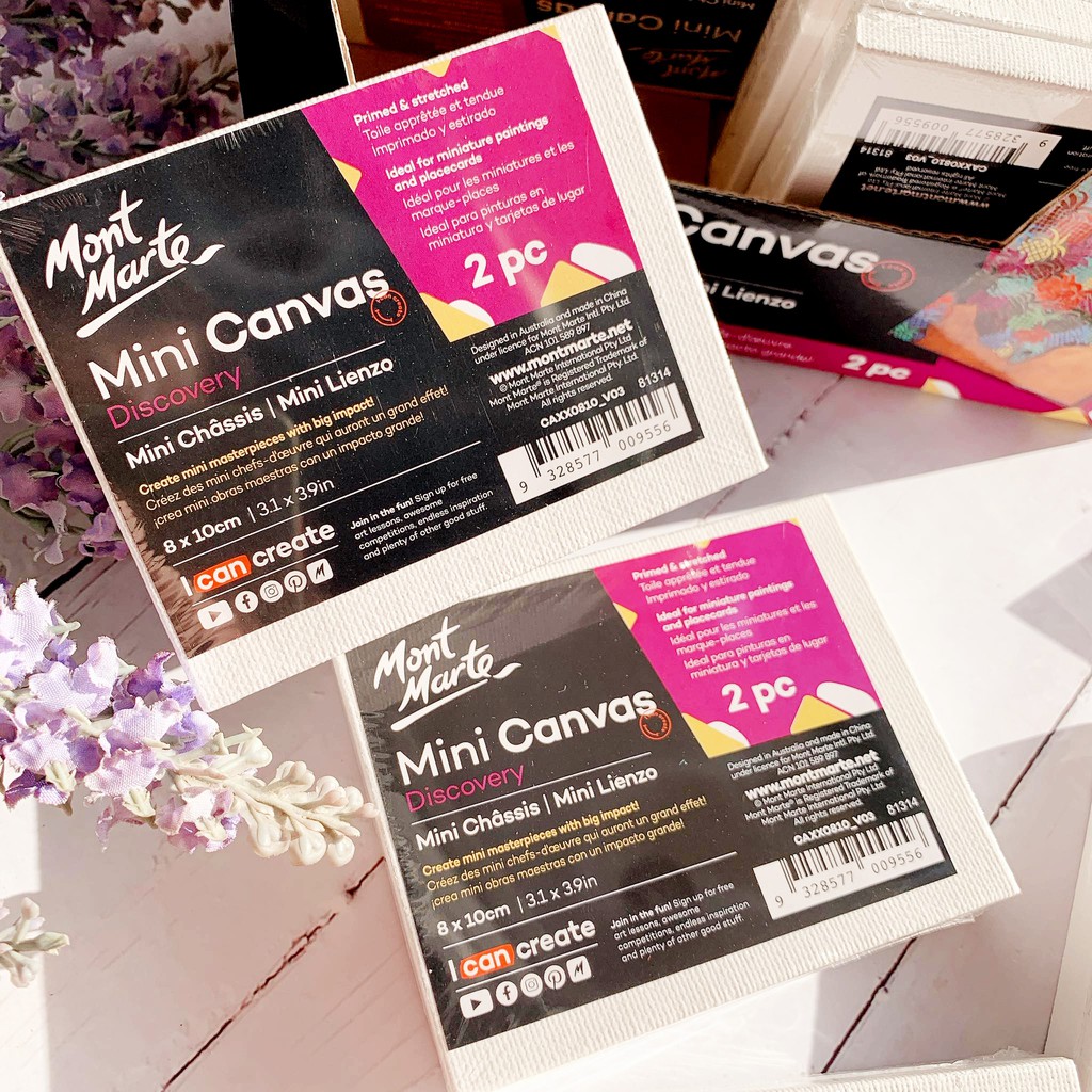 Khung Canvas Mini Mont Marte- Set 2 chiếc