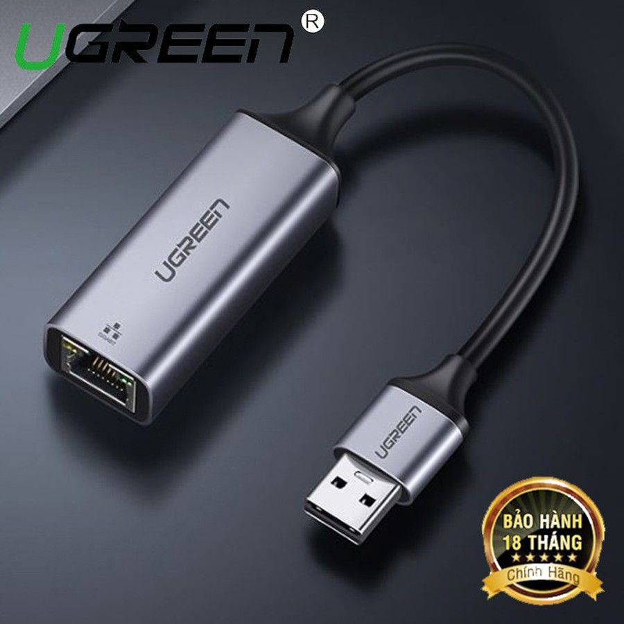 Cáp chuyển USB 3.0 sang Lan RJ45 Ugreen 50922 tốc độ Gigabit  - HapuStore