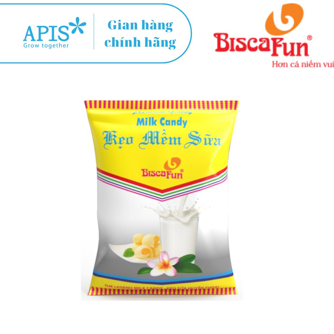 1 gói kẹo mềm sữa 65g - biscafun