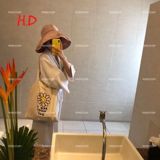 [Túi tote] Túi vải hoa mặt trời HDA0320