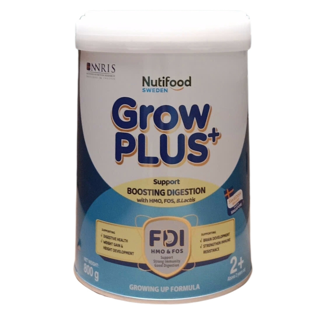 Sữa Bột Nutifood Grow Plus+ Đỏ Hộp 900g (Dinh dưỡng hiệu quả cho trẻ suy dinh dưỡng, thấp còi từ 1~10 tuổi)