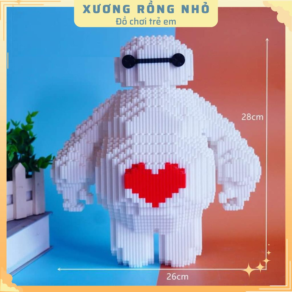 Mô hình lắp ghép baymax, lego baymax size lớn